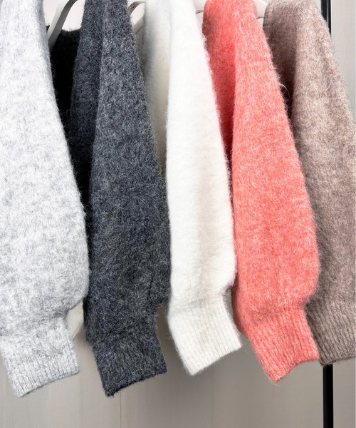 Meli rich（メリーリッチ）の「アルパカタッチショート丈ボレロカーディガン（カーディガン/ボレロ・レディース・ベージュ/オレンジ/グレー/オフホワイト/チャコール・MEDIUM）」の10枚目の写真