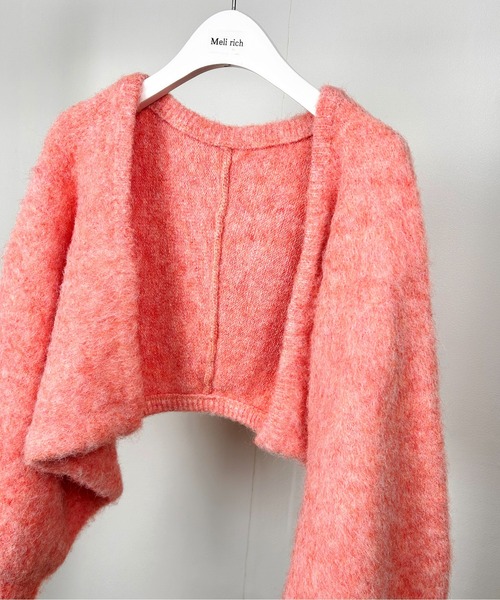 Meli rich（メリーリッチ）の「アルパカタッチショート丈ボレロカーディガン（カーディガン/ボレロ・レディース・ベージュ/オレンジ/グレー/オフホワイト/チャコール・MEDIUM）」の13枚目の写真