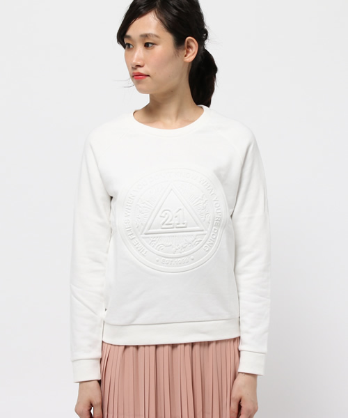OUTLET（アウトレット）の「【CAPRICIEUX LE'MAGE】型押シスエットプルオーバー（Tシャツ/カットソー・レディース・ホワイト・FREE）」の2枚目の写真