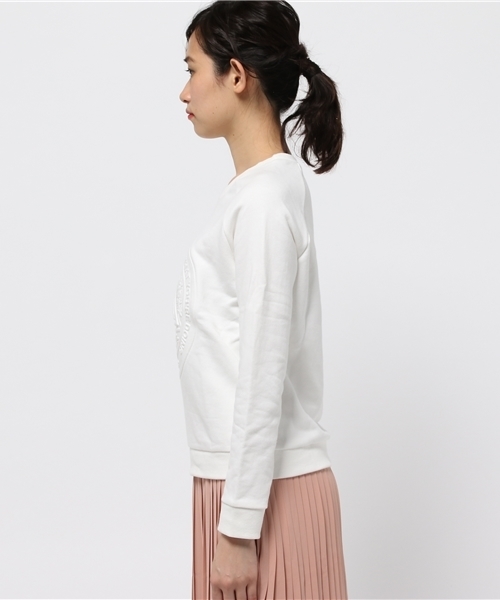 OUTLET（アウトレット）の「【CAPRICIEUX LE'MAGE】型押シスエットプルオーバー（Tシャツ/カットソー・レディース・ホワイト・FREE）」の3枚目の写真