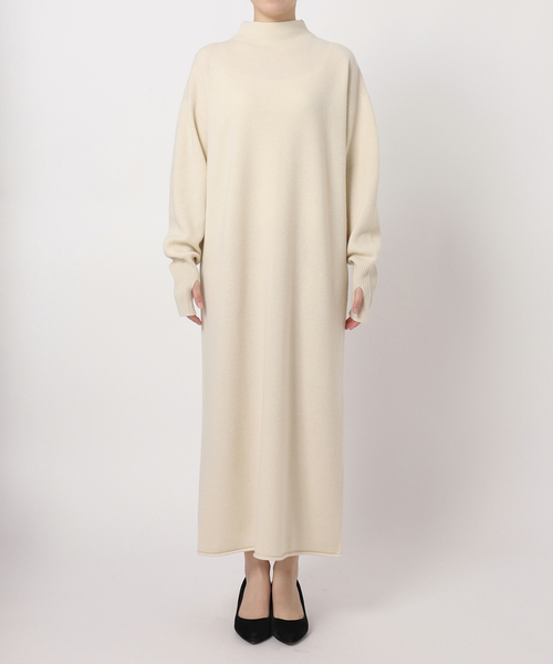 IENA ウォッシャブルウールスムースワンピース　ネイビー　size38 SHIPS any:〈ウォッシャブル〉ウール ライク セーラー カラー