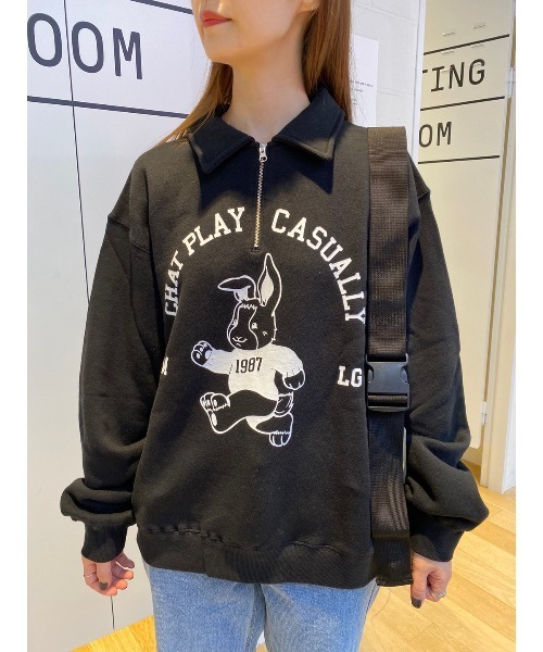 87mm(87mm)の「【UNISEX】Mmlg/MMLG RUGBYプルオーバ(裏起毛) 2977151(スウェット・レディース・ブラック/グレー/ピンク/クリーム・LARGE/SMALL/MEDIUM)」の2枚目の写真