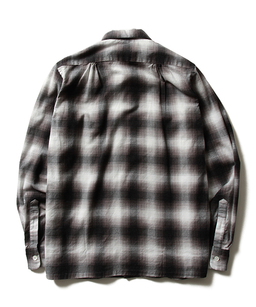 BEAMS PLUS（ビームスプラス）の「◆BEAMS PLUS / オンブレチチェック オープンカラーシャツ（シャツ/ブラウス・メンズ・ブラック/ブルー・LARGE/MEDIUM/SMALL/X-LARGE）」の8枚目の写真