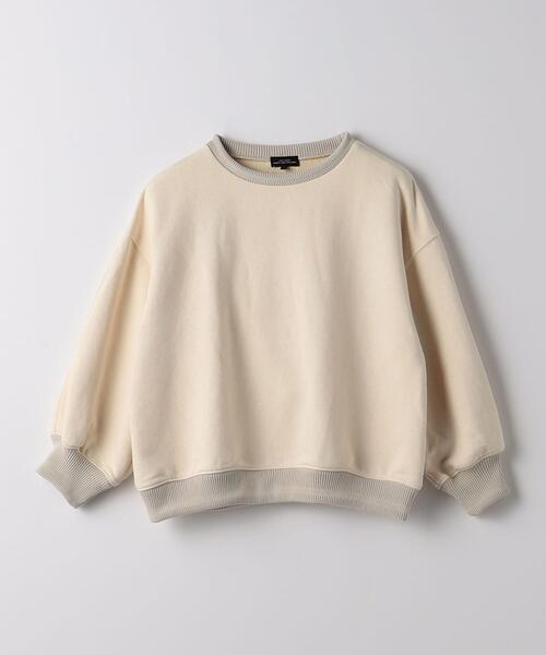 green label relaxing(グリーンレーベルリラクシング)の「TJ 裏毛クルーネック プルオーバー 100cm-130cm(スウェット・キッズ・オフホワイト/ブラック/ライトブルー・S130/XS110)」の2枚目の写真