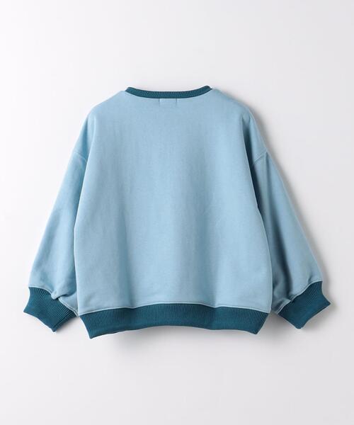 green label relaxing(グリーンレーベルリラクシング)の「TJ 裏毛クルーネック プルオーバー 100cm-130cm(スウェット・キッズ・オフホワイト/ブラック/ライトブルー・S130/XS110)」の4枚目の写真