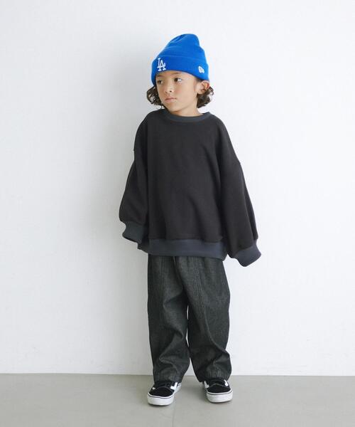 green label relaxing(グリーンレーベルリラクシング)の「TJ 裏毛クルーネック プルオーバー 100cm-130cm(スウェット・キッズ・オフホワイト/ブラック/ライトブルー・S130/XS110)」の19枚目の写真