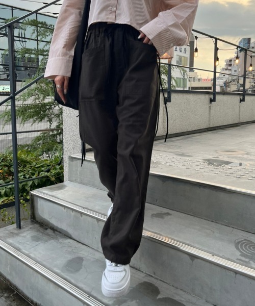 nemne store(ネンネストア)の「【低身長サイズあり】サイドリボンベイカーパンツ(カーゴパンツ・レディース・ピンク/スミクロ・SMALL/MEDIUM)」の11枚目の写真