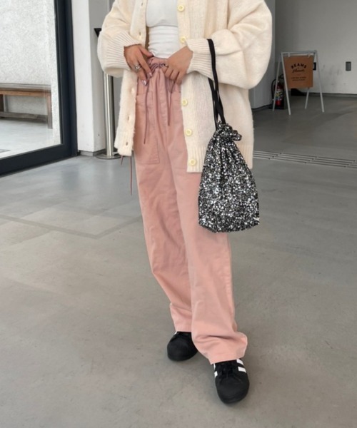 nemne store(ネンネストア)の「【低身長サイズあり】サイドリボンベイカーパンツ(カーゴパンツ・レディース・ピンク/スミクロ・SMALL/MEDIUM)」の14枚目の写真
