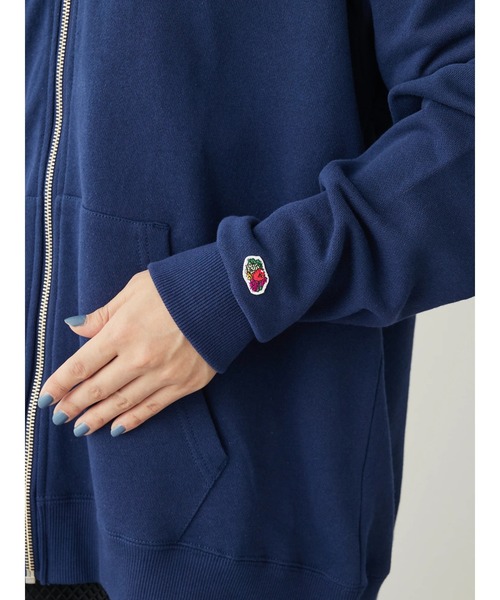 FRUIT OF THE LOOM(フルーツオブザルーム)の「■FRUIT OF THE LOOM ロゴパーカー(パーカー・レディース・ネイビー/グリーン・M)」の12枚目の写真