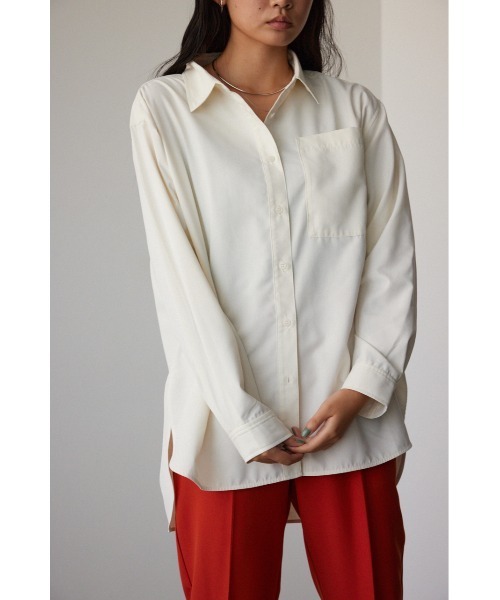 AZUL by moussy(アズールバイマウジー)の「オーバーシャツ(シャツ/ブラウス・レディース・ライトブルー/ホワイト/ブルー系その他・FREE)」の2枚目の写真