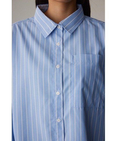 AZUL by moussy(アズールバイマウジー)の「オーバーシャツ(シャツ/ブラウス・レディース・ライトブルー/ホワイト/ブルー系その他・FREE)」の6枚目の写真