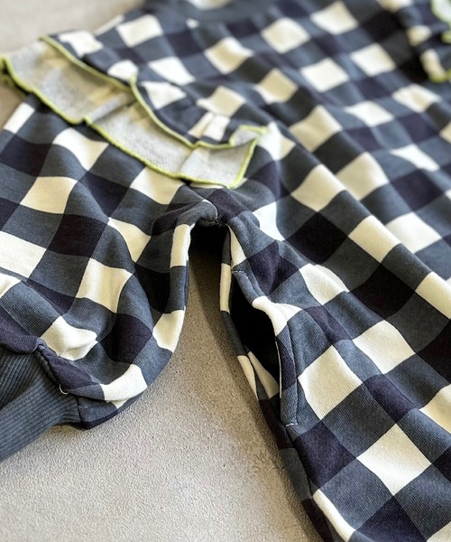 CALMIA（カルミア）の「ギンガムチェックフリルワンピース（90～150cm）（ワンピース・キッズ・グリーン/ブラック/レッド・120/90/140/130/100/110/150）」の7枚目の写真