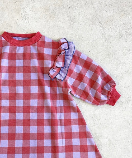 CALMIA（カルミア）の「ギンガムチェックフリルワンピース（90～150cm）（ワンピース・キッズ・グリーン/ブラック/レッド・120/90/140/130/100/110/150）」の13枚目の写真