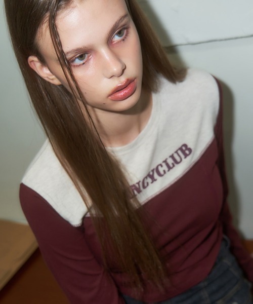 tシャツ A'GEM/9 × .kom「 FANCY CLUB/ファンシークラブ」TURNING CLASSIC STITCH CROP TEE/クラ A'GEM/9 × .kom『 FANCY CLUB/ファンシークラブ』TURNING
