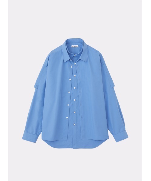 SOFTHYPHEN（ソフトハイフン）の「DOUBLE FRONT OVER SIZED SIGNATURE SHIRT（シャツ/ブラウス・メンズ・サックスブルー/ベージュ/ホワイト・02/03/01）」の11枚目の写真