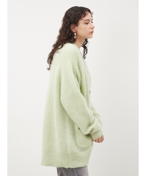 Mila Owen（ミラオーウェン）の「シェルボタンモヘヤシャギーカーデ（カーディガン/ボレロ・レディース・イエロー/ホワイト/グリーン・FREE）」の13枚目の写真