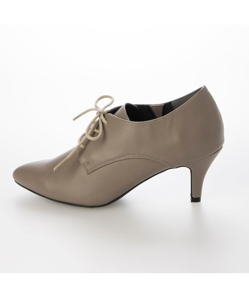 Realta（レアルタ）の「Realta(レアルタ)6.5cmヒールソフトポインテッドトゥレースアップブーティー（ブーツ・レディース・グレー/ブラック系その他/ブラック・M/L/LL/S）」の10枚目の写真