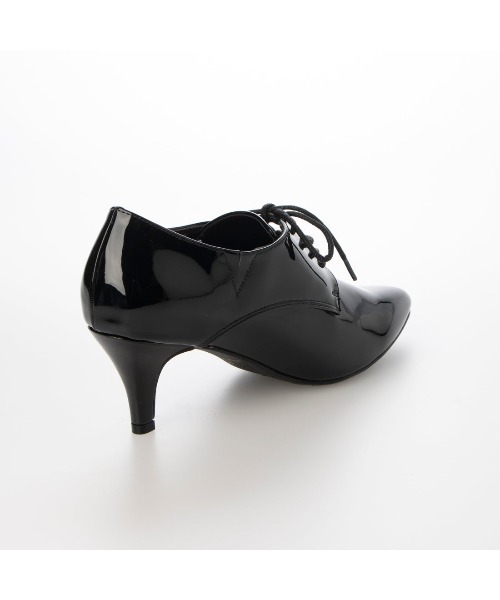 Realta（レアルタ）の「Realta(レアルタ)6.5cmヒールソフトポインテッドトゥレースアップブーティー（ブーツ・レディース・グレー/ブラック系その他/ブラック・M/L/LL/S）」の21枚目の写真