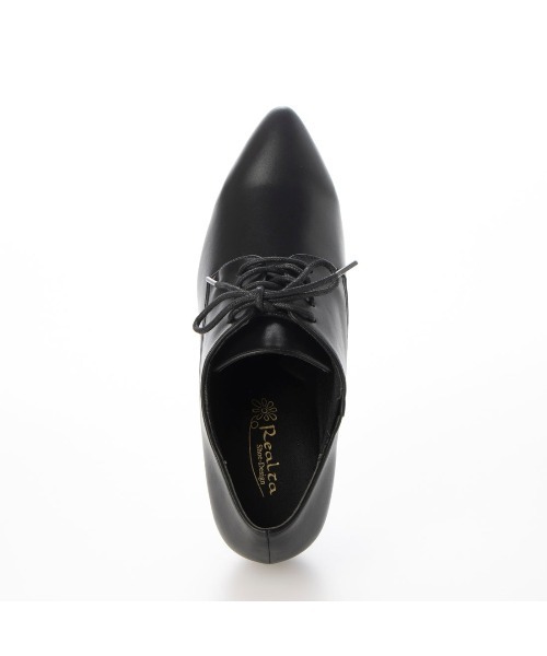 Realta（レアルタ）の「Realta(レアルタ)6.5cmヒールソフトポインテッドトゥレースアップブーティー（ブーツ・レディース・グレー/ブラック系その他/ブラック・M/L/LL/S）」の6枚目の写真