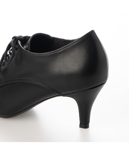 Realta（レアルタ）の「Realta(レアルタ)6.5cmヒールソフトポインテッドトゥレースアップブーティー（ブーツ・レディース・グレー/ブラック系その他/ブラック・M/L/LL/S）」の15枚目の写真