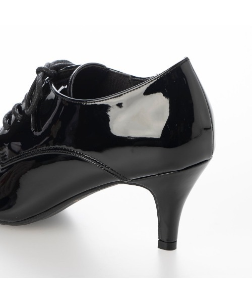 Realta（レアルタ）の「Realta(レアルタ)6.5cmヒールソフトポインテッドトゥレースアップブーティー（ブーツ・レディース・グレー/ブラック系その他/ブラック・M/L/LL/S）」の13枚目の写真