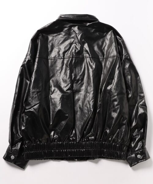 SPINNS（スピンズ）の「フェイクレザーボンバージャケット（ブルゾン