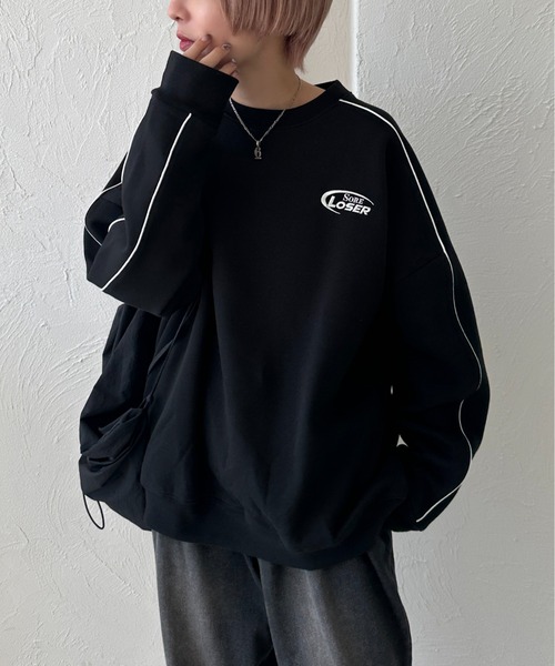 apres jour mignon(アプレジュールミニョン)の「パイピングラインスウェット【ZOZOTOWN限定アイテム】(スウェット・レディース・ブラック/杢グレー/オフホワイト・フリー/X-LARGE)」の13枚目の写真