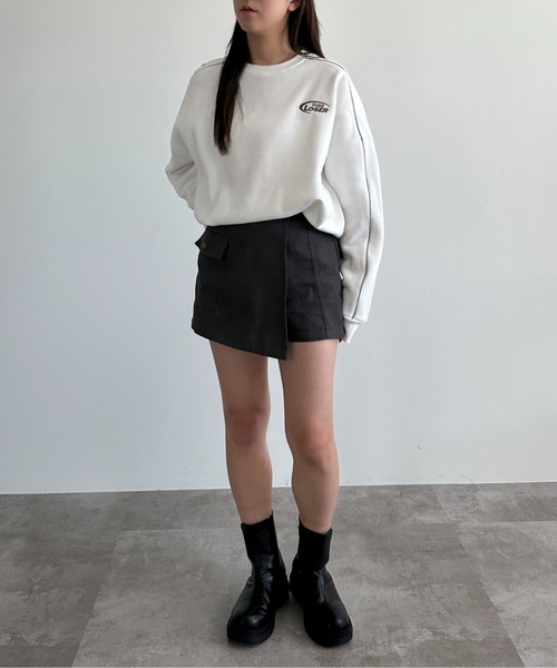 apres jour mignon(アプレジュールミニョン)の「パイピングラインスウェット【ZOZOTOWN限定アイテム】(スウェット・レディース・ブラック/杢グレー/オフホワイト・フリー/X-LARGE)」の10枚目の写真