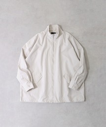 オーバーサイズ コットンナイロン ハイネックジップブルゾン