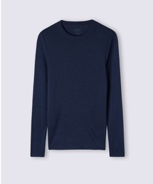 Wool & Cotton ラウンドネック ロングスリーブ ニット