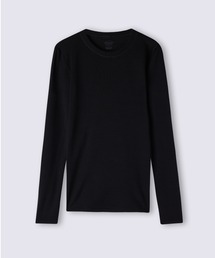 Wool & Cotton ラウンドネック ロングスリーブ ニット