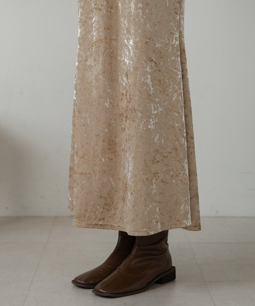 Bab（バブ）の「クラッシュベロアイージースカート（スカート・レディース・ベージュ/ブラウン・M/S）」の20枚目の写真