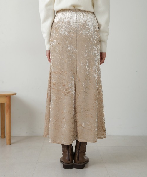 Bab（バブ）の「クラッシュベロアイージースカート（スカート・レディース・ベージュ/ブラウン・M/S）」の21枚目の写真