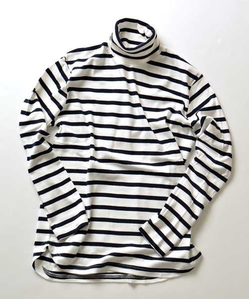 SHIPS JET BLUE（シップスジェットブルー）の「SHIPS JET BLUE (シップス ジェットブルー): フライス タートルネックカットソー■（Tシャツ/カットソー・メンズ・オフホワイト/グレー/ナチュラル/ネイビー・MEDIUM/SMALL/LARGE）」の4枚目の写真