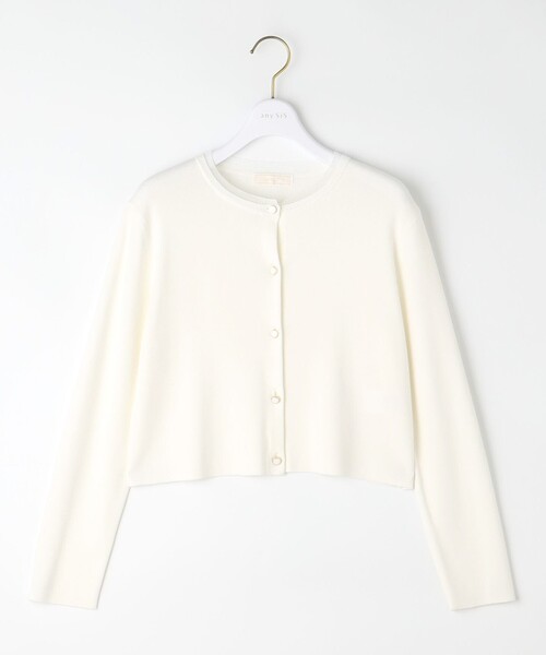 ANY SIS(エニィスィス)の「【洗える】レースネックショートレングス カーディガン(カーディガン/ボレロ・レディース・ホワイト系/ライトイエロー系/ブラック系・2)」の11枚目の写真