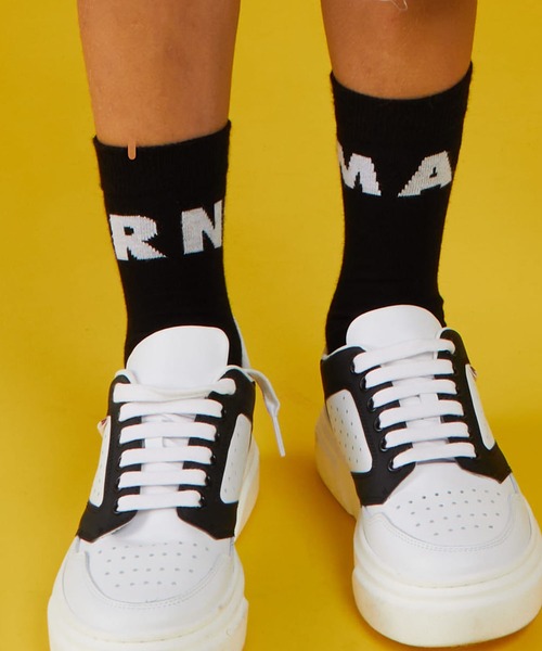 MARNI（マルニ）の「MARNI（マルニ）Kids & Junior ブランドロゴソックス靴下（ソックス/靴下・キッズ・ピンク/ブラック/イエロー・Ⅱ/Ⅰ/Ⅲ）」の2枚目の写真