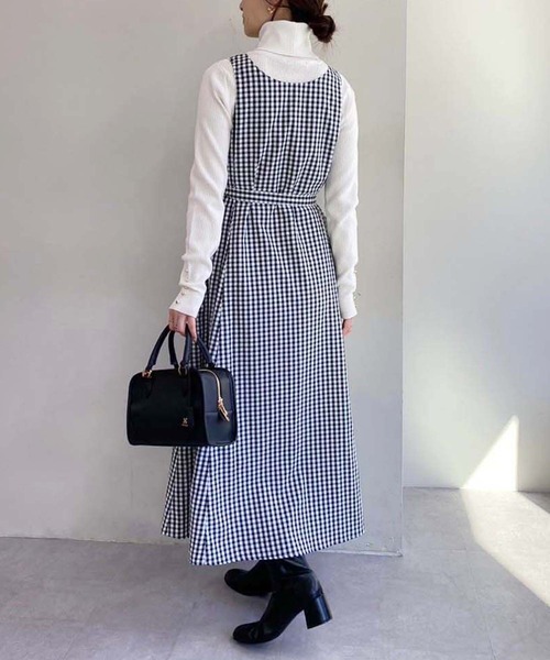 one after another NICE CLAUP（ワンアフターアナザーナイスクラップ）の「【WEB限定】マルチウェイニットセットワンピース（ワンピース・レディース・アイボリー/ブラック/ピンクベージュ・SMALL/MEDIUM/LARGE）」の8枚目の写真