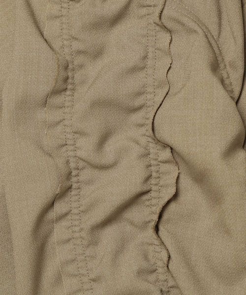 JEANASIS（ジーナシス）の「ソデギャザーテーラーショートシャツ/106343（テーラードジャケット・レディース・ブラック/ベージュ/チャコールグレー・FREE）」の6枚目の写真