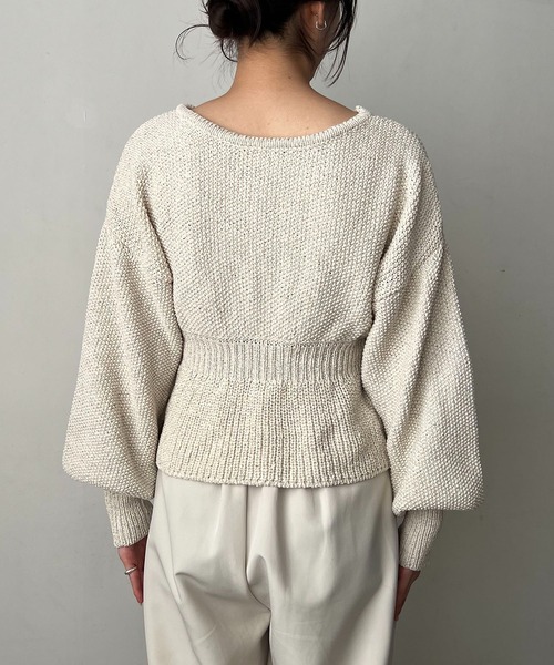 CAPRICIEUX LE'MAGE（カプリシューレマージュ）の「ウエストマークMIXニット（ニット/セーター・レディース・オフホワイト/グレー・FREE）」の21枚目の写真