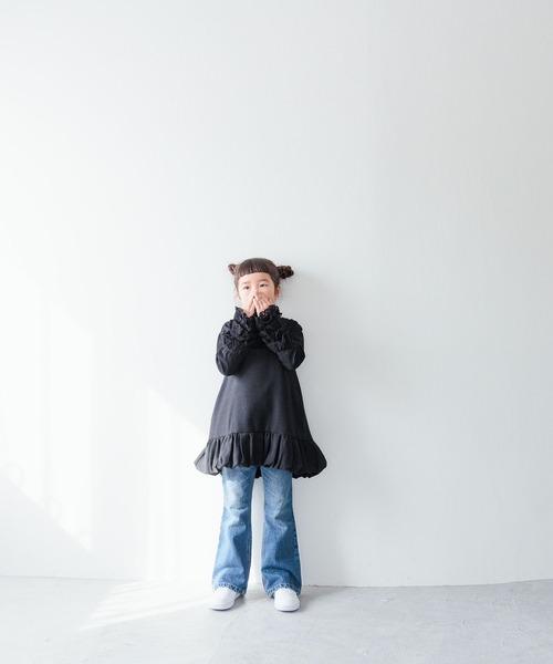 LOWRYS FARM(ローリーズファーム)の「ホップサックバルーンワンピース 986361(ワンピース・キッズ・アイボリー/ブラック・110cm/120cm/130cm/140cm/150cm)」の12枚目の写真
