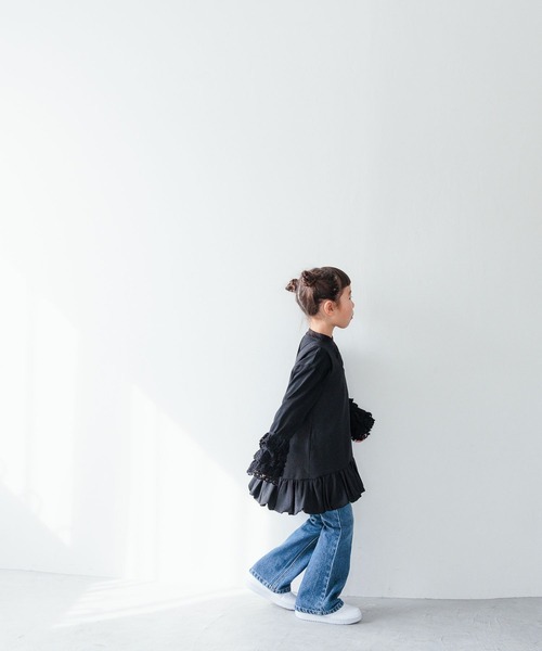 LOWRYS FARM(ローリーズファーム)の「ホップサックバルーンワンピース 986361(ワンピース・キッズ・アイボリー/ブラック・110cm/120cm/130cm/140cm/150cm)」の13枚目の写真