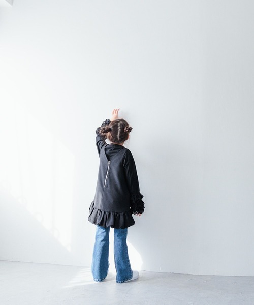 LOWRYS FARM(ローリーズファーム)の「ホップサックバルーンワンピース 986361(ワンピース・キッズ・アイボリー/ブラック・110cm/120cm/130cm/140cm/150cm)」の14枚目の写真