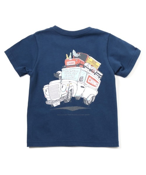CHUMS（チャムス）の「【CHUMS】Kid's Go Outdoor Pocket T-Shirt（Tシャツ/カットソー・キッズ・グリーン/ホワイト/ホワイト×ネイビー/オレンジ/ネイビー・X-LARGE/LARGE/MEDIUM）」の5枚目の写真