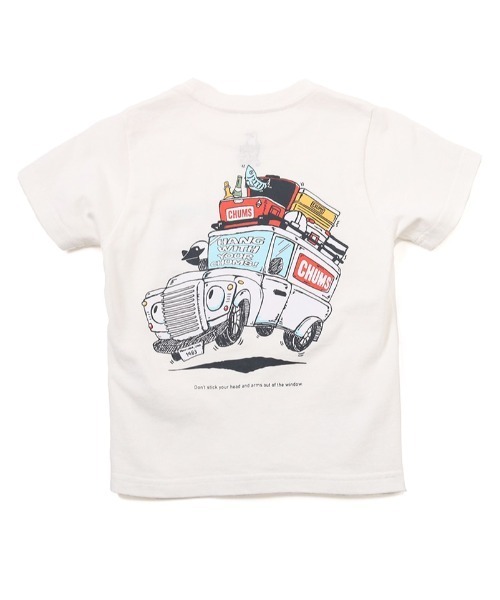 CHUMS（チャムス）の「【CHUMS】Kid's Go Outdoor Pocket T-Shirt（Tシャツ/カットソー・キッズ・グリーン/ホワイト/ホワイト×ネイビー/オレンジ/ネイビー・X-LARGE/LARGE/MEDIUM）」の2枚目の写真