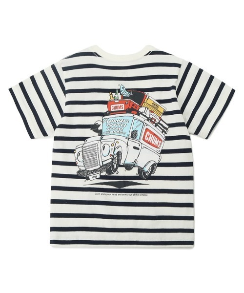 CHUMS（チャムス）の「【CHUMS】Kid's Go Outdoor Pocket T-Shirt（Tシャツ/カットソー・キッズ・グリーン/ホワイト/ホワイト×ネイビー/オレンジ/ネイビー・X-LARGE/LARGE/MEDIUM）」の3枚目の写真