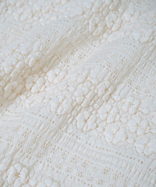 Crisp（クリスプ）の「シアーレースTシャツ（Tシャツ/カットソー・レディース・ブラック/アイボリー/ブルー/ホワイト・FREE）」の17枚目の写真