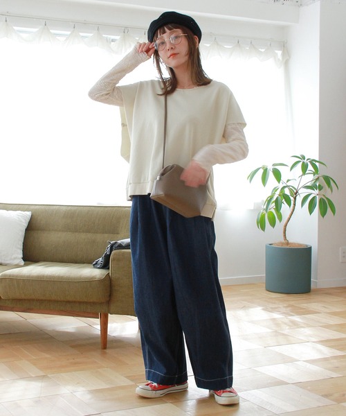 Crisp（クリスプ）の「シアーレースTシャツ（Tシャツ/カットソー・レディース・ブラック/アイボリー/ブルー/ホワイト・FREE）」の5枚目の写真