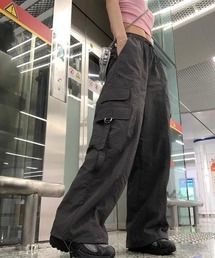 【LAMPOON】シャカシャカワイドカーゴパンツ