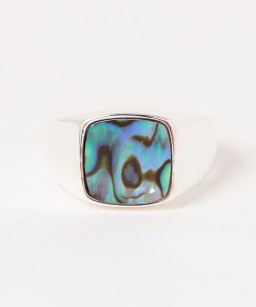 blatto(ブラット)の「【blatto 925silver】スクエアストーン シェル リング bla-ring-00323 U(リング・メンズ・ブラウン系その他/シルバー系その他/ダークブルー/ブラック系その他/ターコイズブルー/ブラック・FREE)」の8枚目の写真