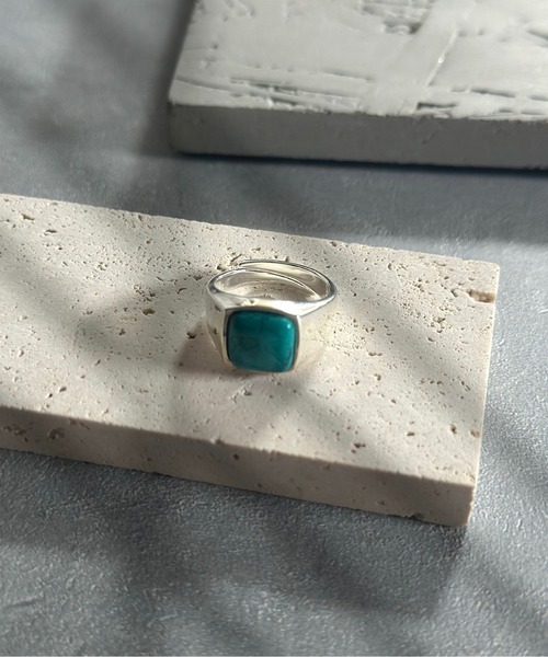blatto(ブラット)の「【blatto 925silver】スクエアストーン シェル リング bla-ring-00323 U(リング・メンズ・ブラウン系その他/シルバー系その他/ダークブルー/ブラック系その他/ターコイズブルー/ブラック・FREE)」の20枚目の写真